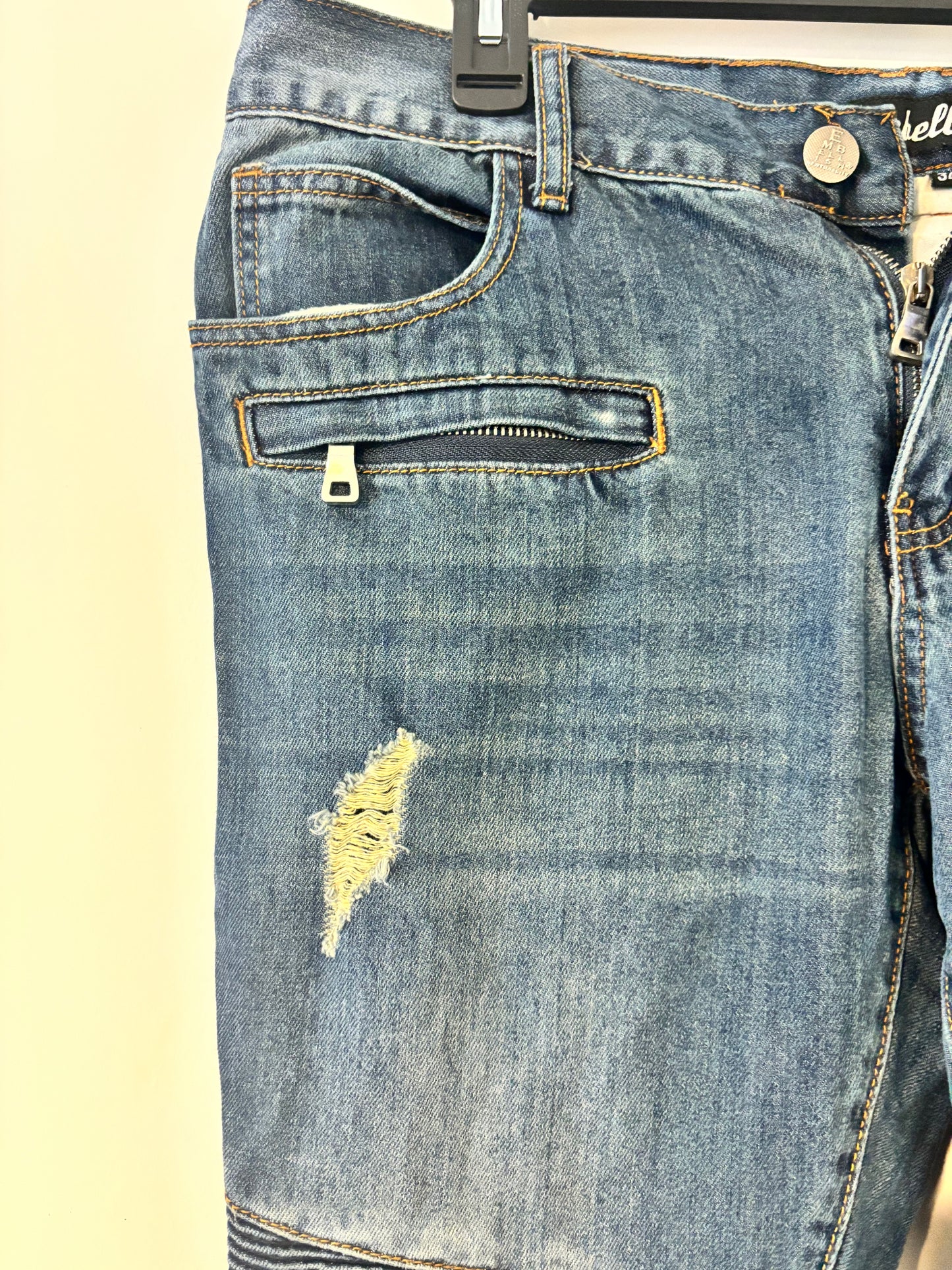 Pre-Owned Embellish Elise Biker Pants Mens Jeans