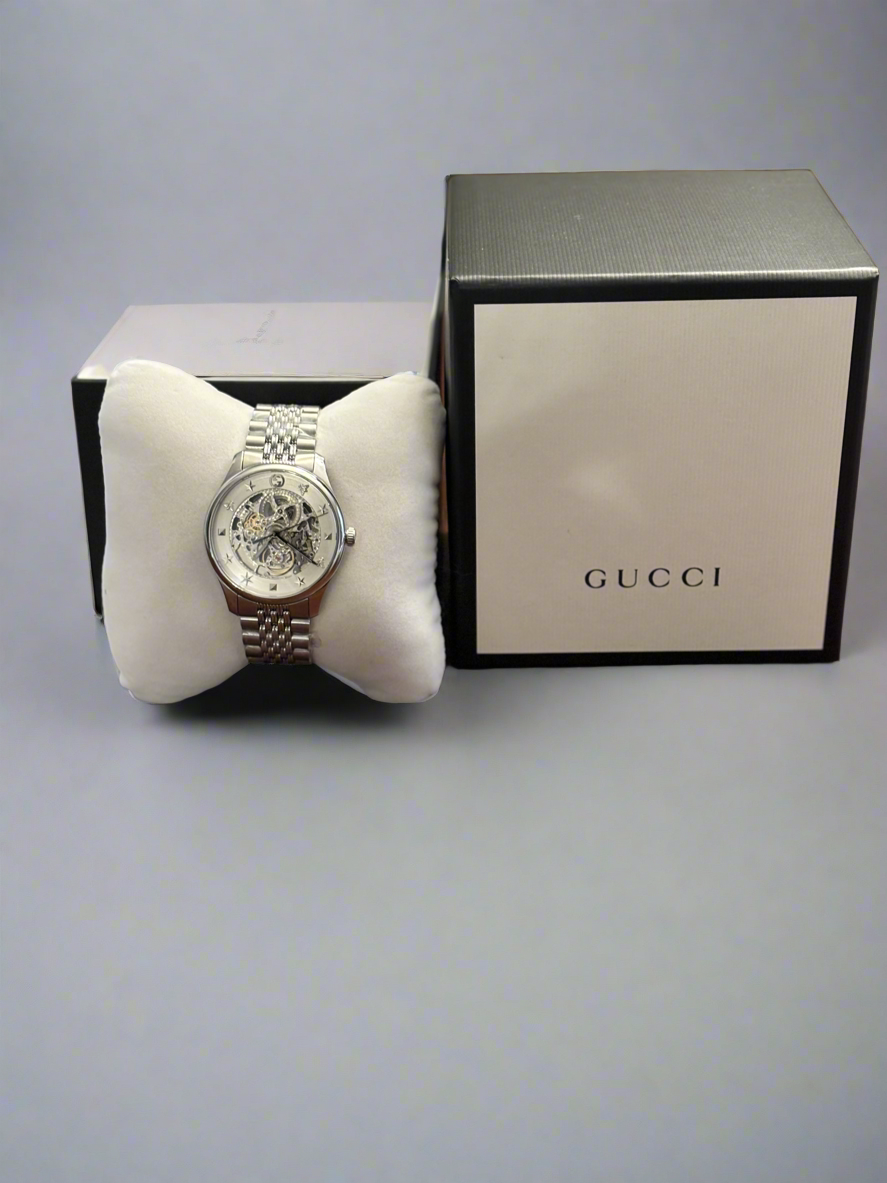 Pre-Owned Gucci Men's Skeleton Automatic 40mm Watch ( Model-YA126357)