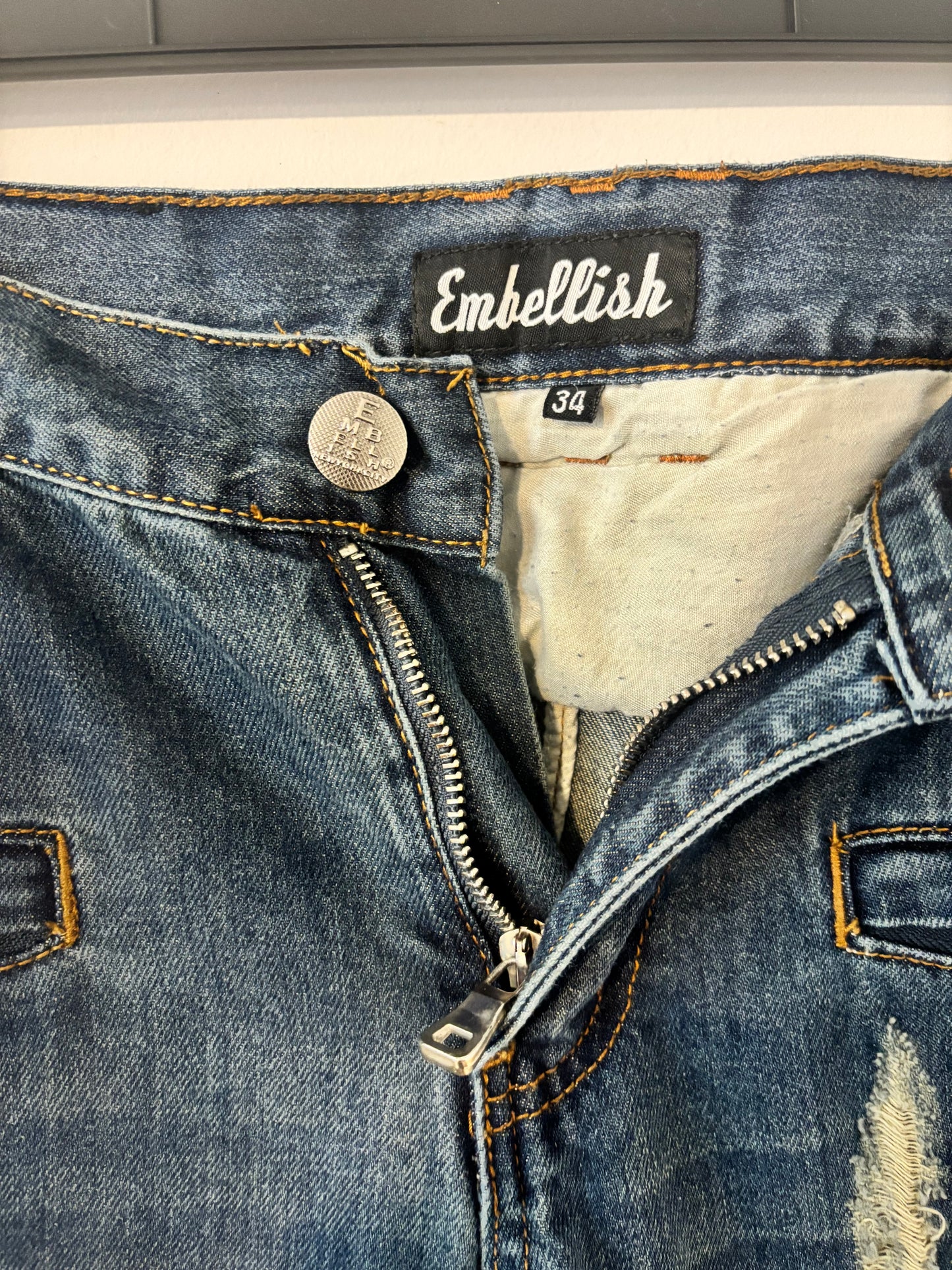Pre-Owned Embellish Elise Biker Pants Mens Jeans