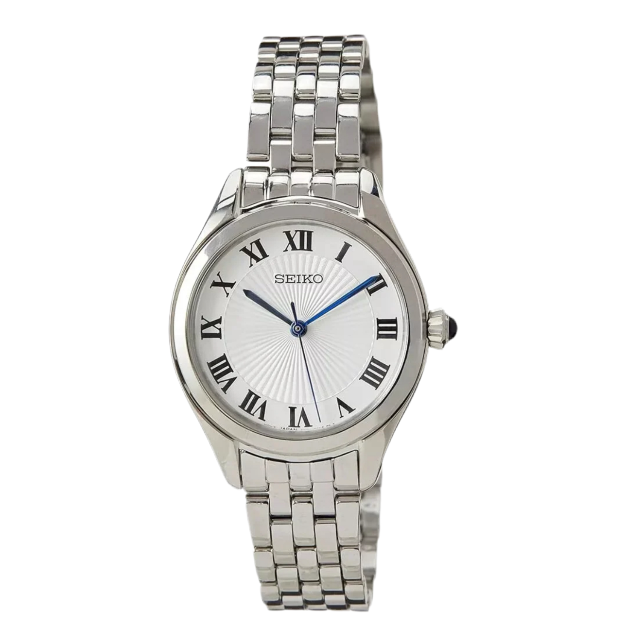 Seiko 'Essentials' Women's blue hand white dial watch