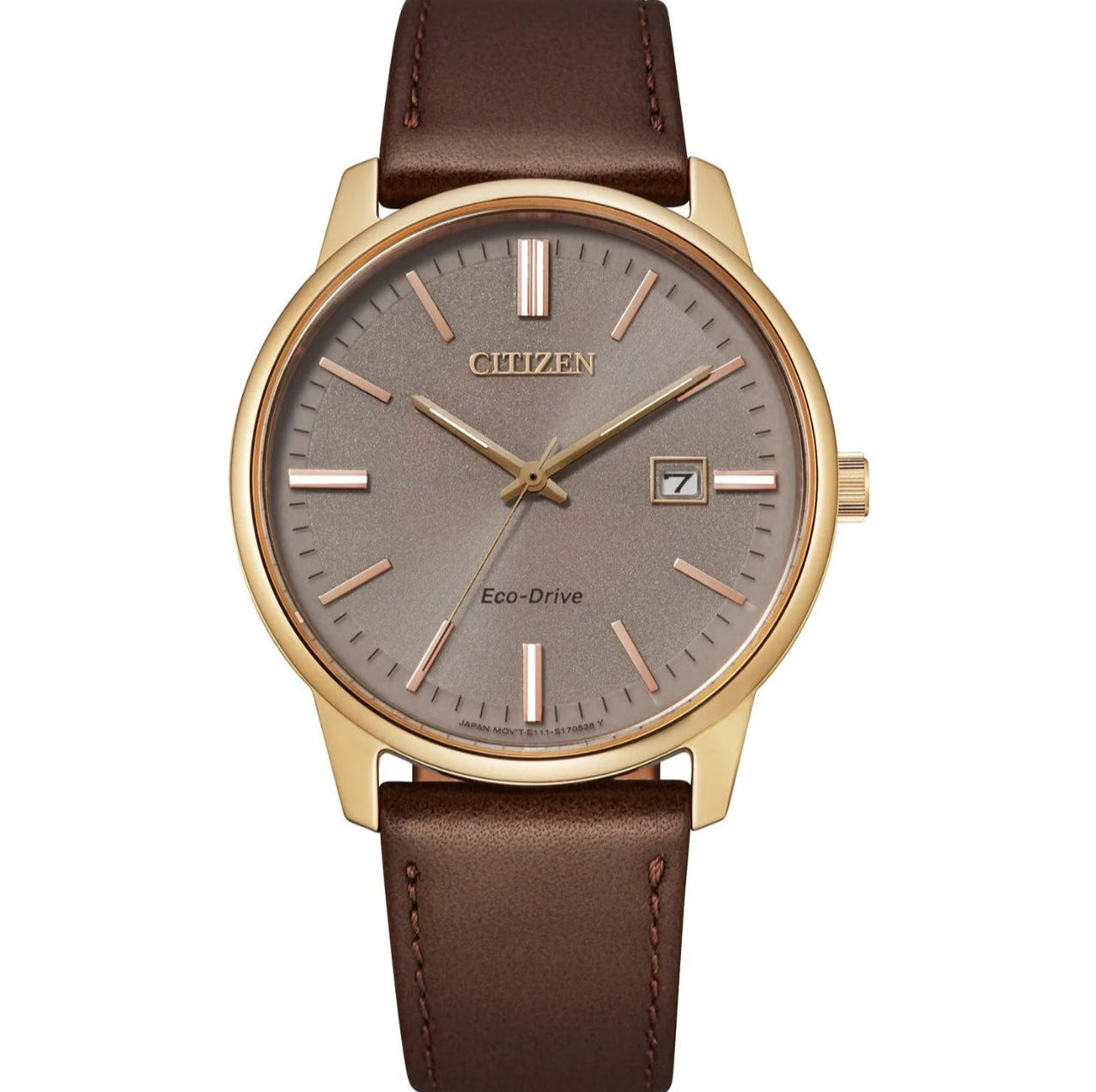 Citizen Men's Eco-Drive Classic Gold Calendar Leather Band Watch