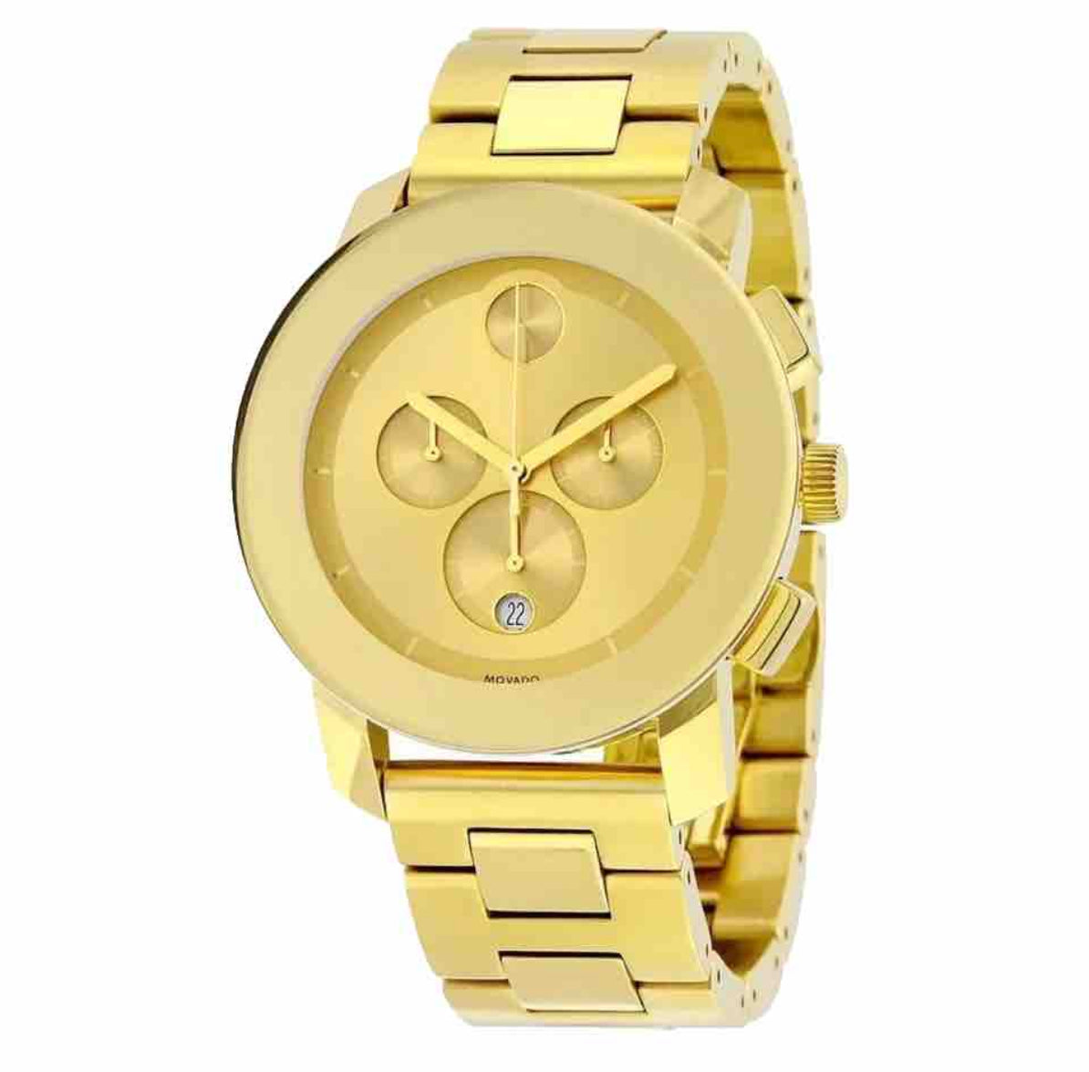 "Movado Bold" Gold Chronograph Men's Watch