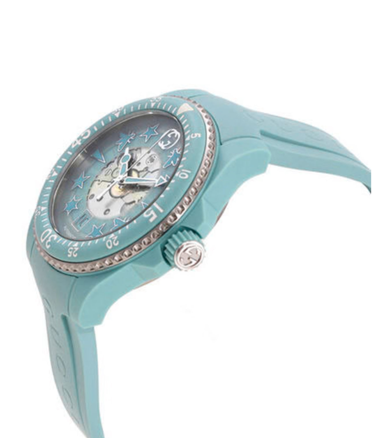 Gucci Unisex Dive Automatic Aquamarine Bio-Based Strap Watch